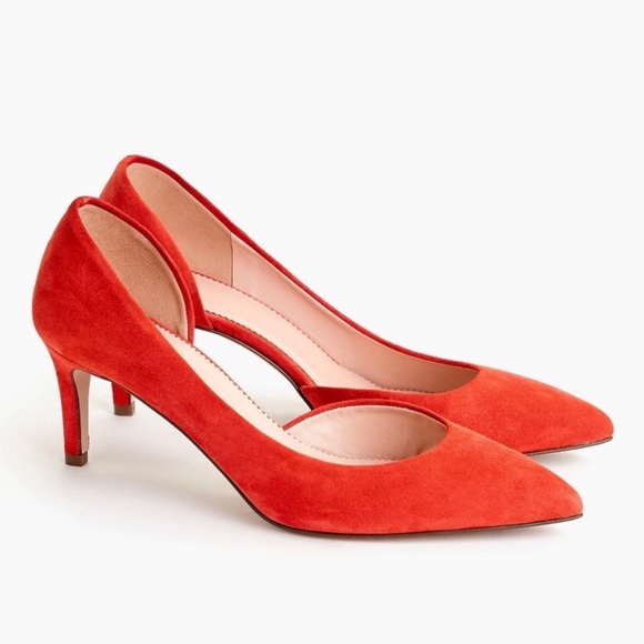 J. Crew Shoes - (NWOT) J. CREW • Lucie D’Orsay Suede Pumps in Bright Cerise